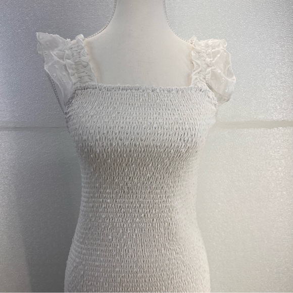 NWT Midi Dresses for Women - Backless Dress Square Neck Stretchy Ruched Fabric S - Picture 7 of 17